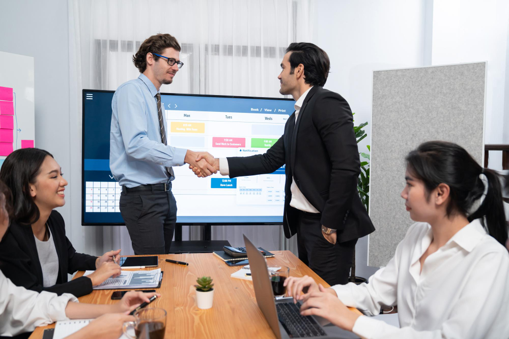 Office Desk and Monitor Setup